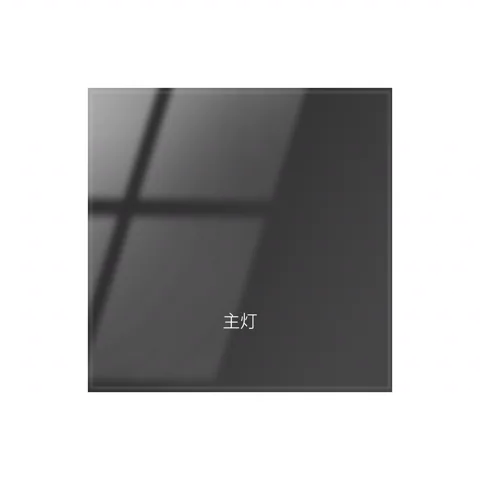 M6竖版钢化玻璃零火一开 面板图